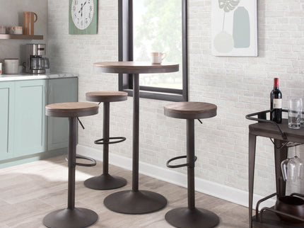 Dakota - Industrial Design Adjustable Barstool (Set of 2)