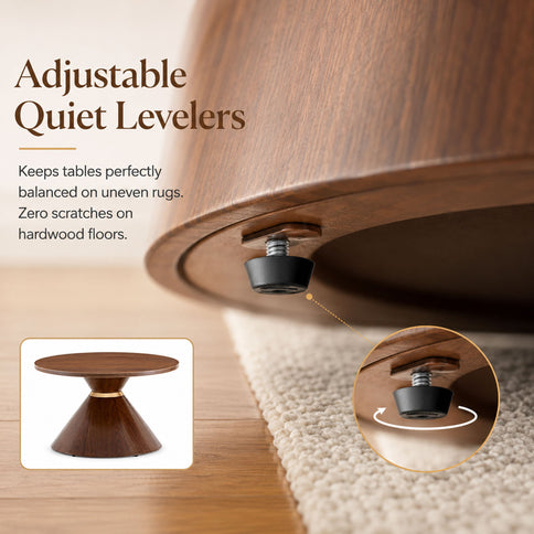 2 Piece Round Coffee Table Set For Living Room