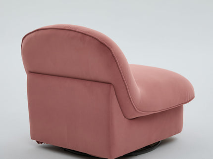 Pumpkin Shaped Swivel Accent Chair, 360 Degree Rotation For Living Room