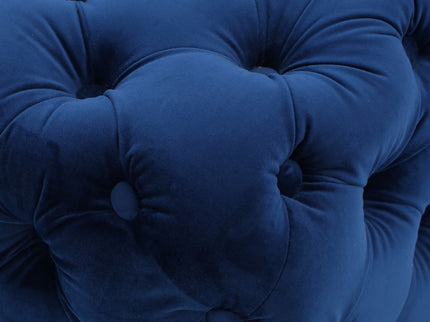 Modern Glam Ottoman With Upholstery And Button Tufted Design