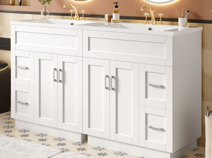 Bathroom Vanity With 2 Doors, 2 Drawers, Adjustable Shelf, Hidden Slides & Soft Close Hinges