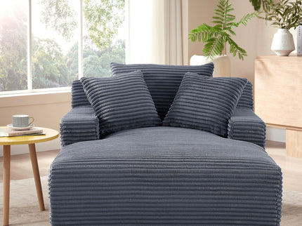 Cloudline - Oversized Chaise Lounge, Modern Comfy Couch With Full Foam Cushioning, Cozy Sleeper Sofabed
