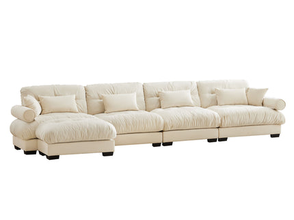 Super Comfort Oversized Modular Sectional Sofa With Movable Ottoman