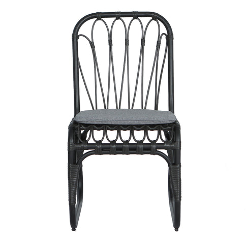 Outdoor Wicker Dining Chairs With Washable Cushion (Set of 2)