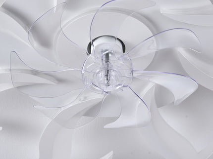 Flower Ceiling Fan With Remote Controlled LED Light, Flush Mount DC Motor Fan