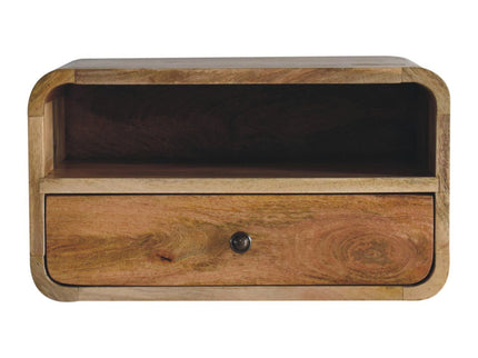 Curved Upper Slot Floating Nightstand