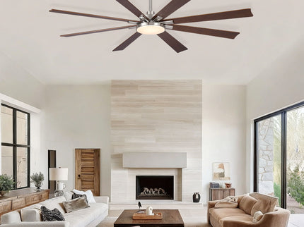 Large Ceiling Fan With Dimmable LED Light 8 Blades Remote Control, Reversible DC Motor