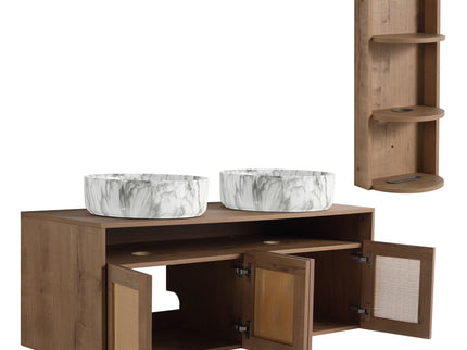 Bathroom Vanity & Art Sink And Storage Rack, Float Mounting Design