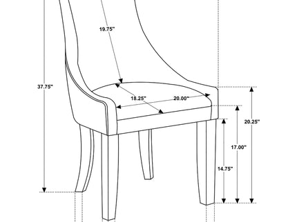 Rexford - Upholstered Dining Side Chair (Set of 2) - Gray