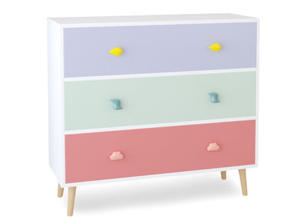 3 Drawer Dresser, Storage Cabinet With Anti Tip Safety