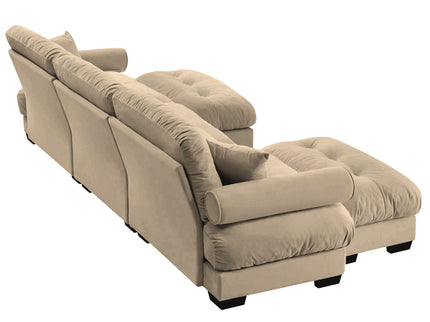 Super Comfort Oversized Modular Sectional Sofa With Movable Ottoman