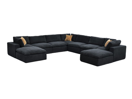 Custom Configuration Modular Sectional With Toss Pillows