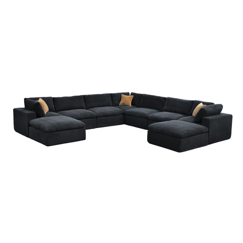 Custom Configuration Modular Sectional With Toss Pillows