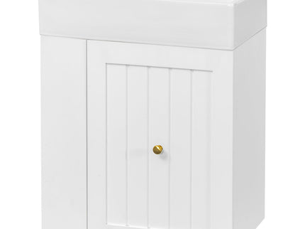 Modern Bathroom Vanity With Sink, Storage Cabinet, Drawer & Side Shelf