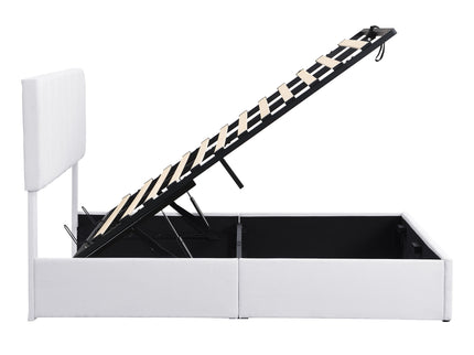 Elegant Upholstered Platform Bed With Hydraulic Storage System