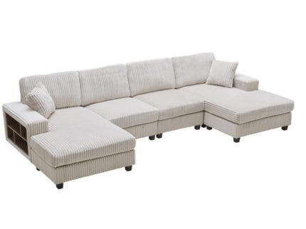U-Shaped Convertible Sofa, 4 Seater Large Living Room Lounge