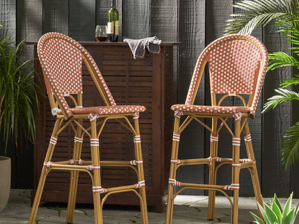 Outdoor Pe Rattan French Barstool Set