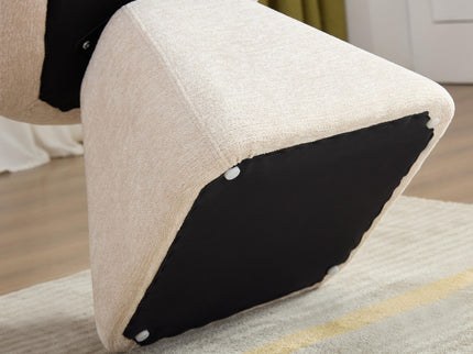 180° Rotating Accent Chair For Living Room - Beige