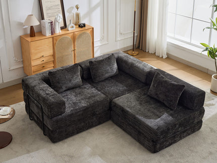 Convertible Floor Sofa Bed, Boneless Modular Sectional Sofa For Living Room