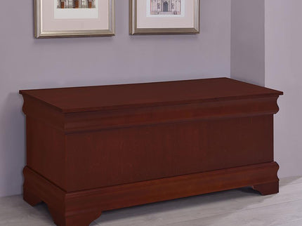 Chest With Curved Moldings And Bracket Feet - Brown