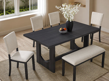 Dining Table Set, Rectangular Kitchen Table With Upholstered Chairs