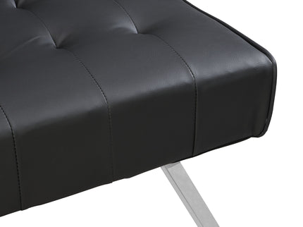 Contemporary Wood Frame Sofa Bed With Stainless Legs - Black