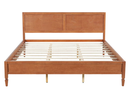 Classic Platform Bed Frame With Panel Headboard