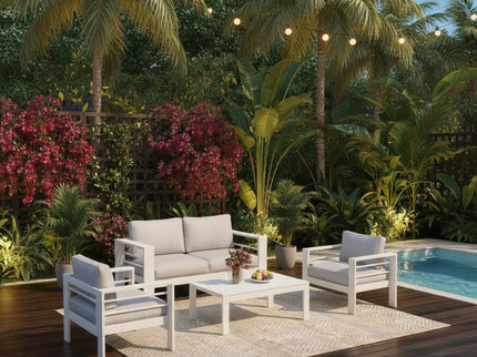 Outdoor Patio Set With All-Weather Thick Cushions