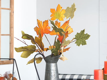 Paper Maple Leaf Spray, Botanicals Decor For Harvest Festival Fall Festival & Thanksgiving Table Decorations