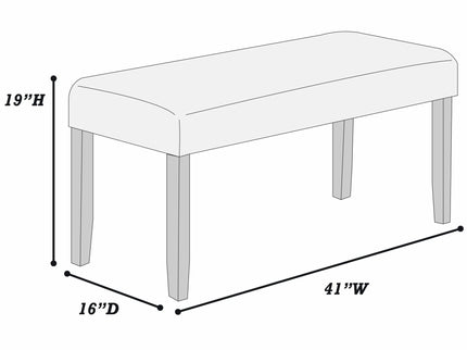 Contemporary Dining Bench Soft Upholstered
