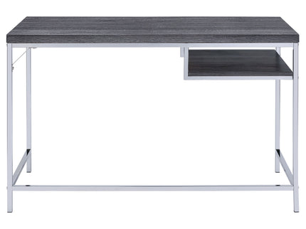 Rectangular Writing Desk, Compact Size For Home Office - Gray