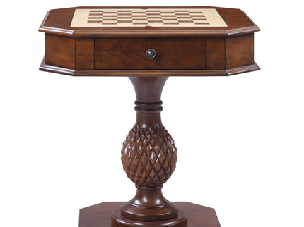 Bishop - Reversible Chess Checker Game Table With Game Tray (Chess Fingures Not Included) - Cherry