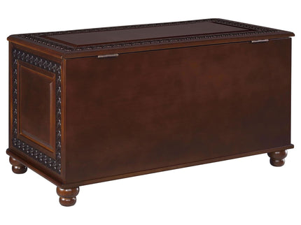 Ornate - Deep Flip Open Storage Cedar Chest With Cedar Lining - Brown