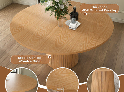 Round Dining Table With Strip Base
