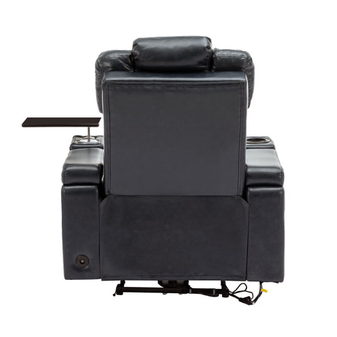 Power Recliner Theater Chair With Cooling Cup Holder, tooth Speaker, LED Lights, USB Ports