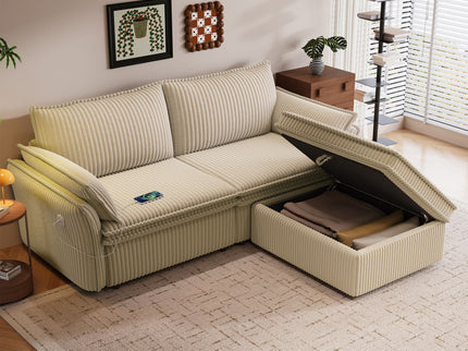 2 In 1 Convertible Sofa Bed, Multi Functional Living Room Furniture