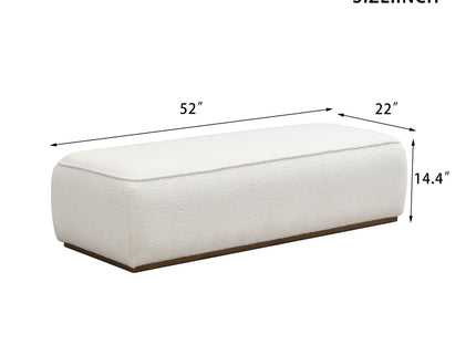 Grainy Footstool For Home - Beige