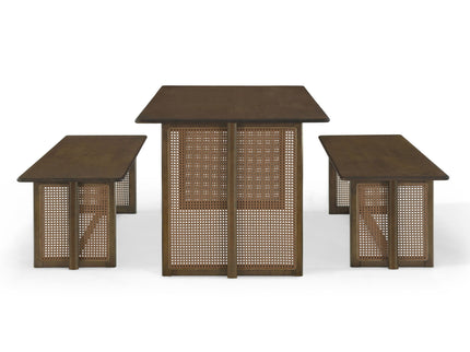 Dining Set, 1 Table & 2 Benches