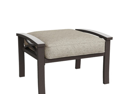 Modern All-Weather Ottomans With Cushions (Set of 2)