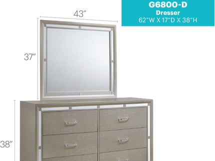 Alana - Dresser - Silver Champagne