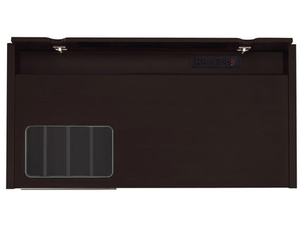 Maxim - 2 Drawer Computer Desk With Lift Top Storage And Power Outlet - Cappuccino