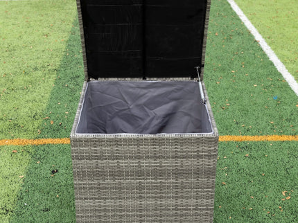 4 Piece Patio Sectional Wicker Rattan Outdoor Furniture Sofa Set With Storage Box