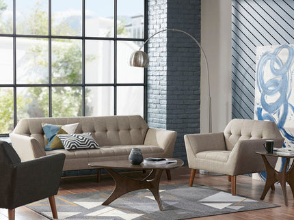 Modern Lounge Chair With Button Tufting
