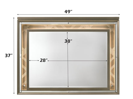 Skylar - Mirror With LED - Champagne