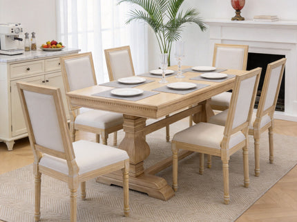 Dining Chairs With Upholstered Square Back (Set of 2)