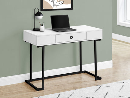 Computer Desk For Home Office, Glossy, Storage Drawer