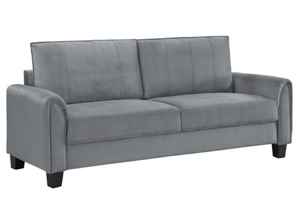 Dixon - Upholstered Sofa With Rounded Arms And Texture - Gray