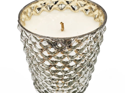 Scented Soy Wax Candle Glass (Set of 4) - Silver