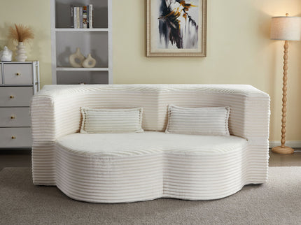 Floor Convertible Sleeper Sofa Bed With 2 Pillows