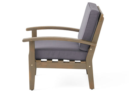 Peyton Club Chair Outdoor Seating Acacia Wood 32.25 X 28.00 X 31.25"